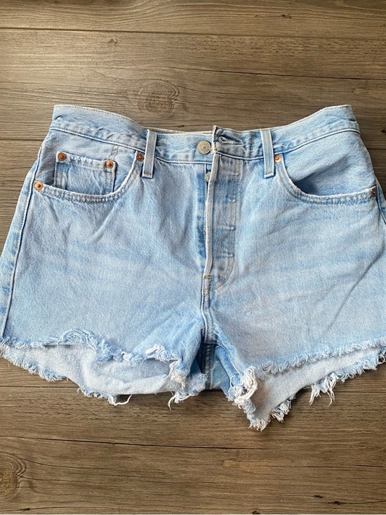 Levi's Pants - Levi's Light Wash Frayed Hem Denim Shorts